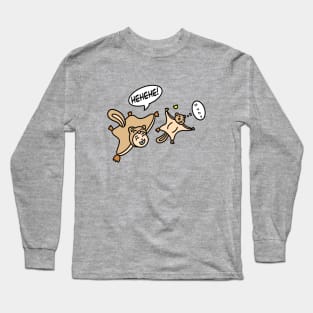 Funny chibi flying squirrel Long Sleeve T-Shirt